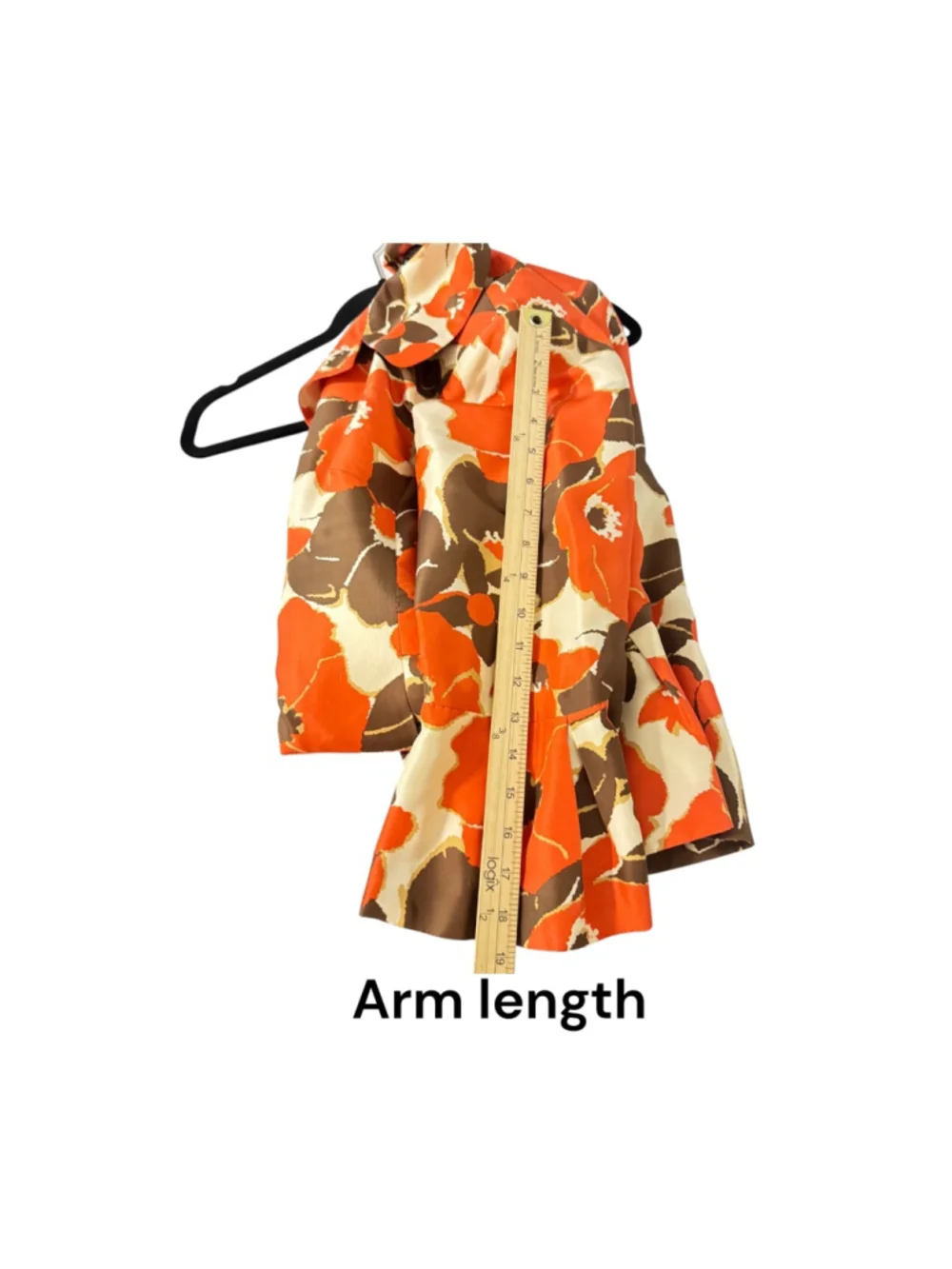 Size 14 KASPER 100% silk Orange/Red Brown Floral Blazer & Skirt Set business
